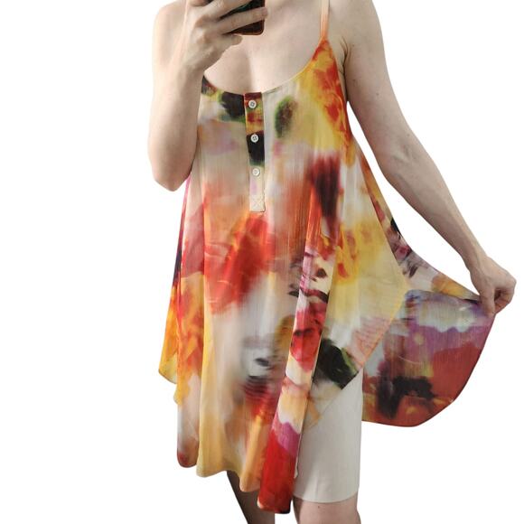 Alice + Olivia Mini Dress XS Tie Dye Party Beach Vacation Summer - Picture 1 of 9